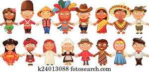 Different culture standing together Different culture standing together