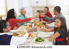 Family All Together At Christmas Dinner Family All Together At Christmas Dinner