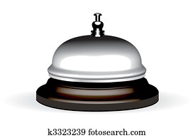 realistic hotel bell. Bitmap version realistic hotel bell. Bitmap version