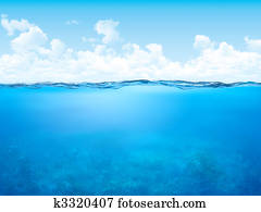 Waterline and underwater background Waterline and underwater background