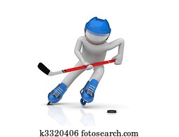 שחקן של הוקי, צילום מקרוב