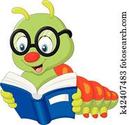 Caterpillar reading book Caterpillar reading book