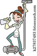 Cute House Cleaning Lady Cute House Cleaning Lady