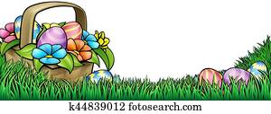 Easter Egg Hunt Background Easter Egg Hunt Background