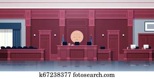 empty courtroom with judge and secretary workplace jury box seats modern courthouse interior justice and jurisprudence concept horizontal empty courtroom with judge and secretary workplace jury box seats modern courthouse interior justice and jurisprudence concept horizontal