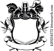 Knight & Shield Silhouette Ornament Knight & Shield Silhouette Ornament