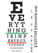 Optometry Eye Chart Illustration Optometry Eye Chart Illustration