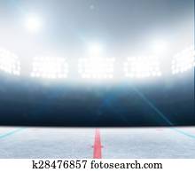 pista gelo hóquei gelo, estádio