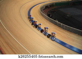 Cycling race Indoor track
