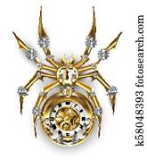 Spider with clock Spider with clock