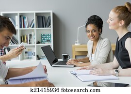 Young people in the office