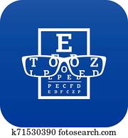 מיופיה, icon,, פשוט, סיגנון