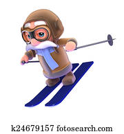 3d Pilot skiing 3d Pilot skiing