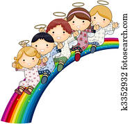 Angels on Rainbow Angels on Rainbow