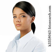 Attractive brunette isolated Attractive brunette isolated