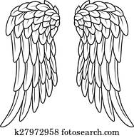 Cartoon angel wings Cartoon angel wings