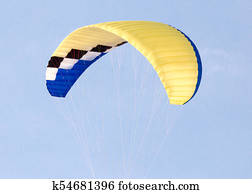 extreme sport parachute in the sky