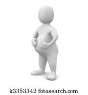 Fat man isolated on white. 3d rendered illustration. Fat man isolated on white. 3d rendered illustration.