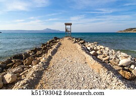 lifeguard hut on the sea