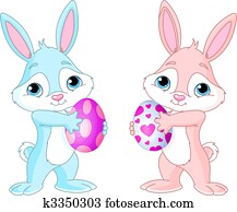 oster hase, mit, osterei oster hase, mit, osterei