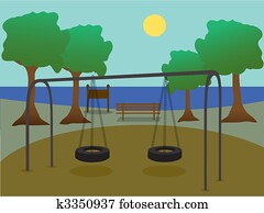 Park with playground Park with playground