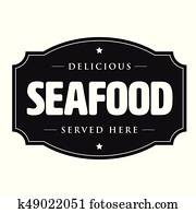 Seafood vintage sign logo Seafood vintage sign logo