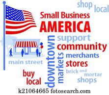 Small Business America, USA Flag Small Business America, USA Flag