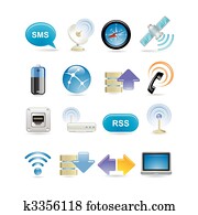 wireless icon set wireless icon set