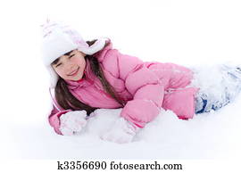 Young Girl In Snow