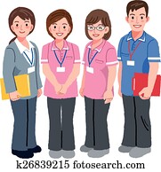 cuidado geriatric, gerente, e, trabalhadores sociais