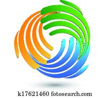 Hands connection business logo