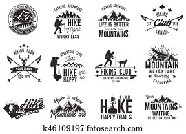 Hiking club badge. Hiking club badge.