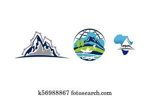 Mountain Waterfall Template Set Mountain Waterfall Template Set