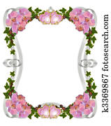 Orchids and ivy wedding invitation border Orchids and ivy wedding invitation border