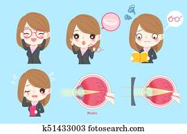 woman with eye health woman with eye health