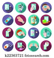 דיגיטלי, בריאות, איקונים, קבע