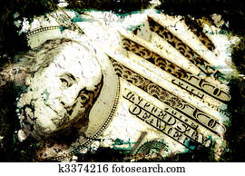 grungy, geld, hintergrund