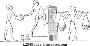 Manufacture of pottery, vintage engraving.