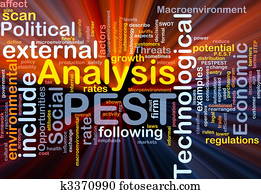 PEST analysis background concept glowing PEST analysis background concept glowing