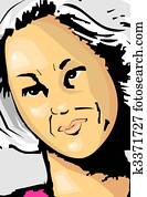 年長の 女性, 映像