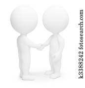 3d small people - handshake 3d small people - handshake