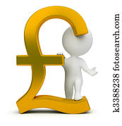 3d small people - pound sign