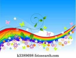 abstratos, primavera, fundo