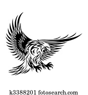 An eagle with wings open An eagle with wings open