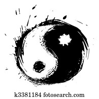 Artistic yin-yang symbol Artistic yin-yang symbol