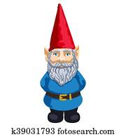 Illustration of garden gnome Illustration of garden gnome