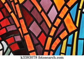 Stained glass window - church Stained glass window - church