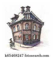 Typical Danich house, Copenhagen Typical Danich house, Copenhagen
