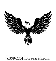 An eagle with wings open An eagle with wings open