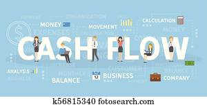 Cash flow concept.